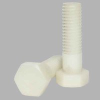 HCS141N 1/4"-20 X 1" Hex Cap Screw, Coarse, Nylon